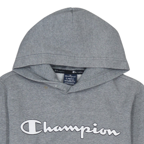 Champion Womens Grey XS Pullover Hoodie with Logo