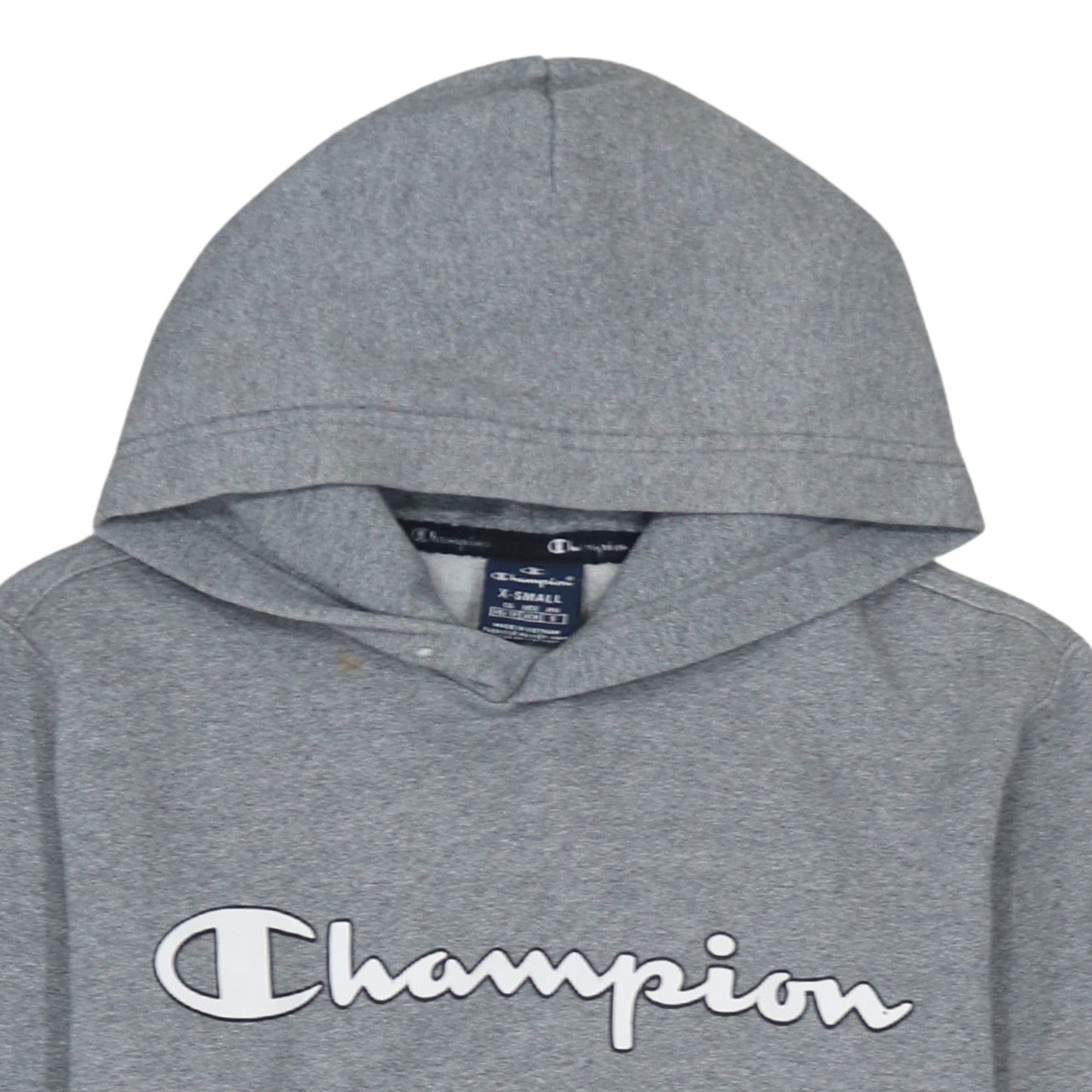 Champion Womens Grey XS Pullover Hoodie with Logo