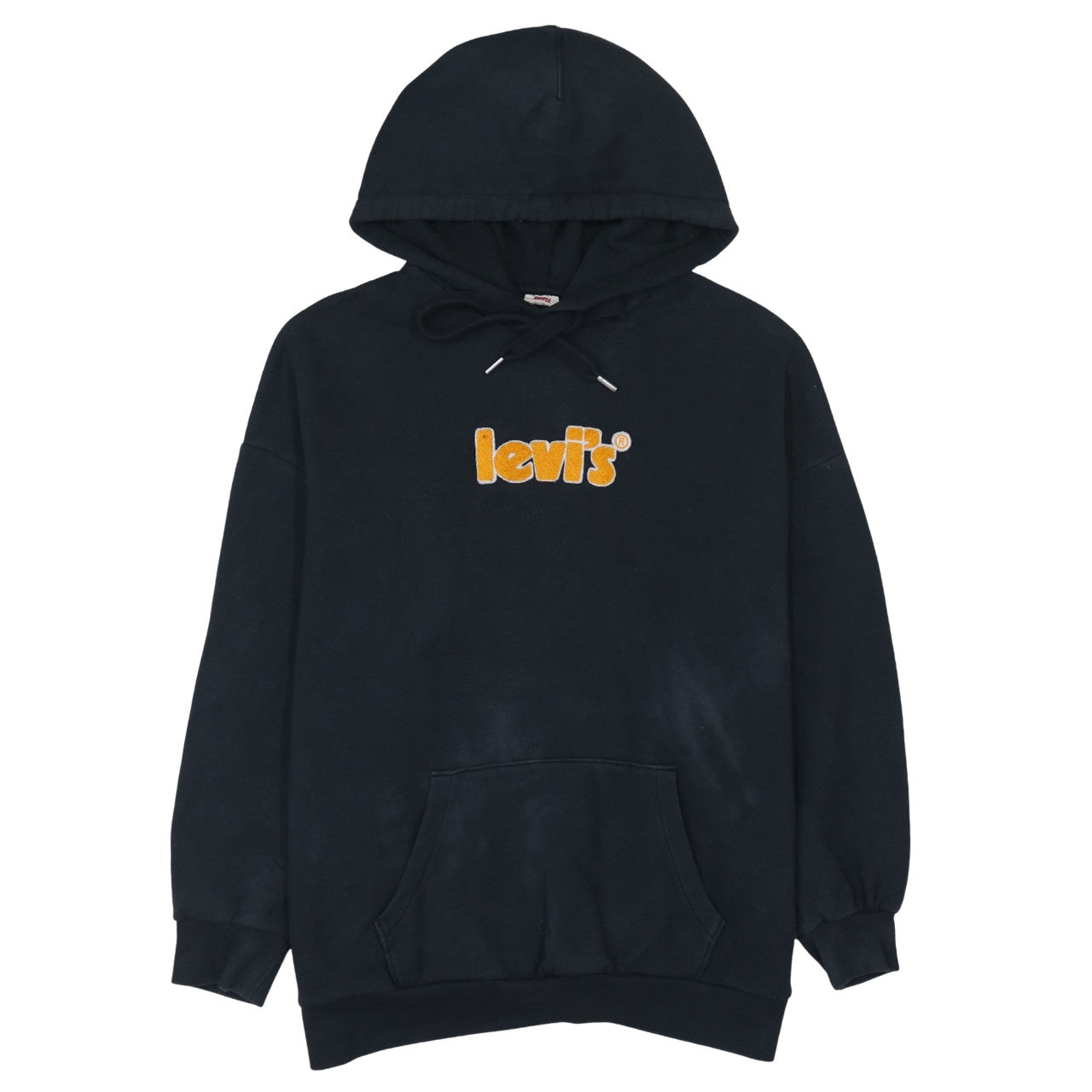 Levi's Men's Black Pullover Hoodie S Embroidered Logo Fleece