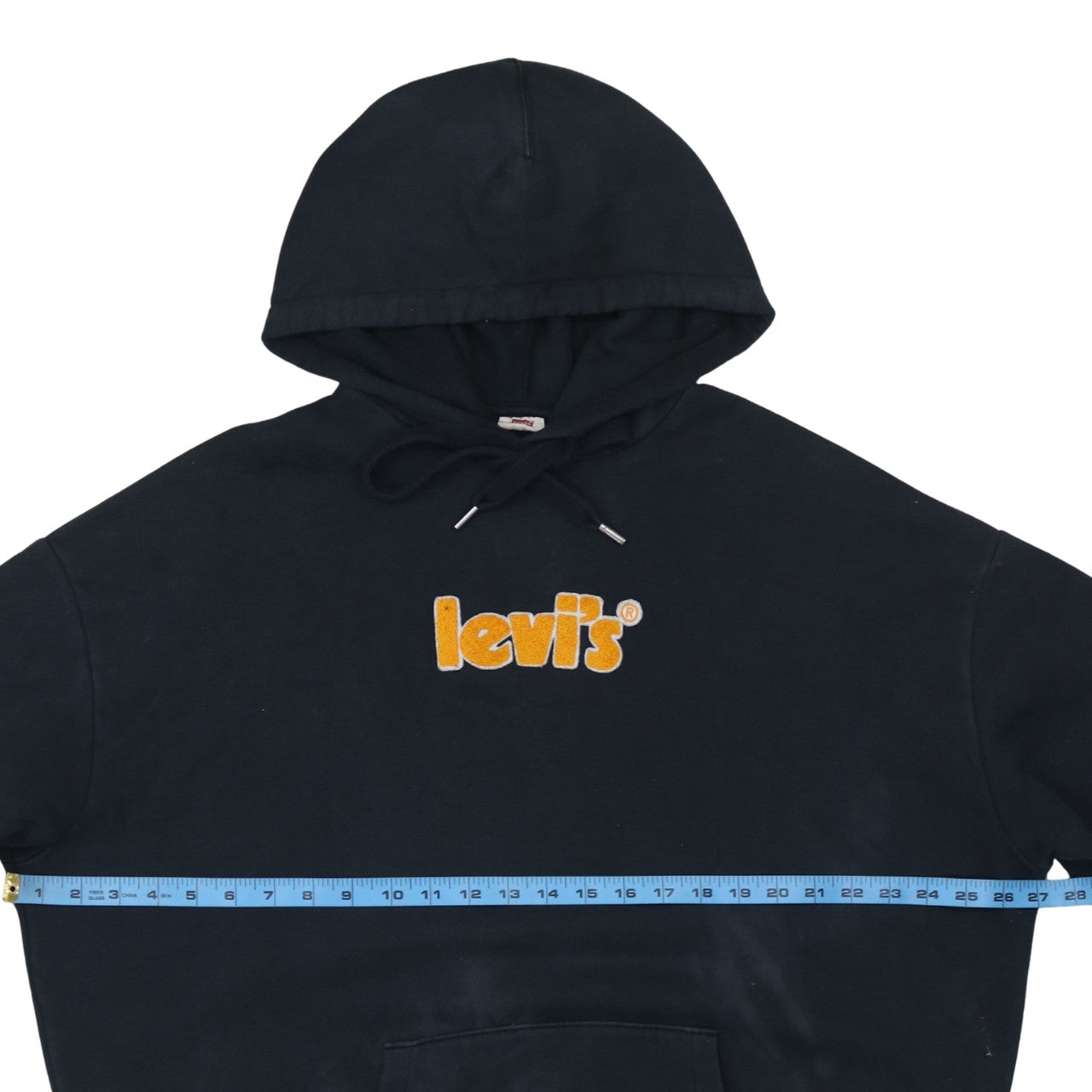 Levi's Men's Black Pullover Hoodie S Embroidered Logo Fleece