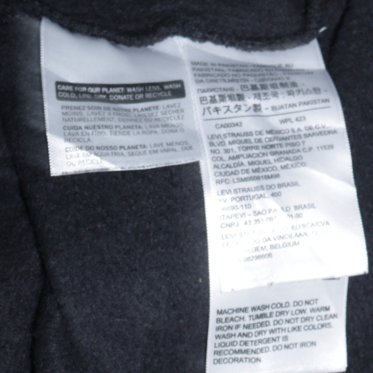 Levi's Men's Black Pullover Hoodie S Embroidered Logo Fleece