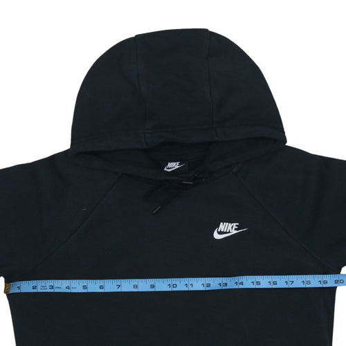Nike Womens Black XS Pullover Hoodie with Logo Design