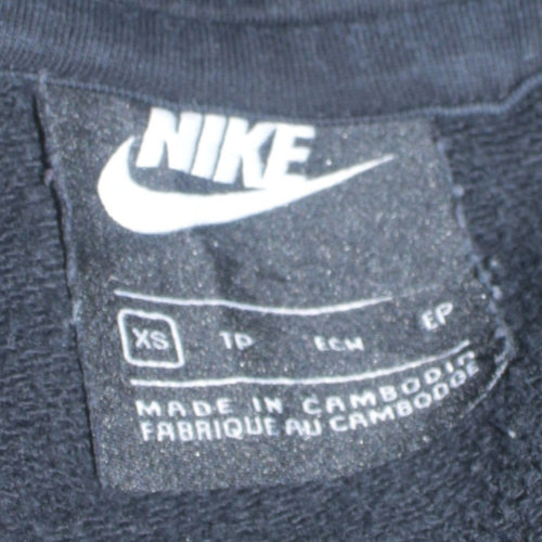 Nike Womens Black XS Pullover Hoodie with Logo Design