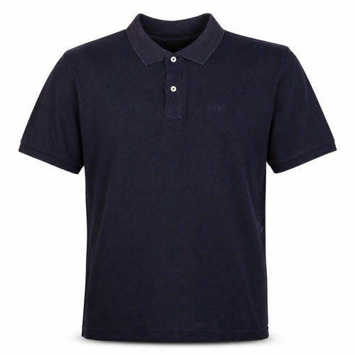 FILA Men's Blue Cotton Short Sleeve Polo Shirt Size M