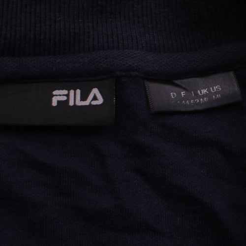 FILA Men's Blue Cotton Short Sleeve Polo Shirt Size M