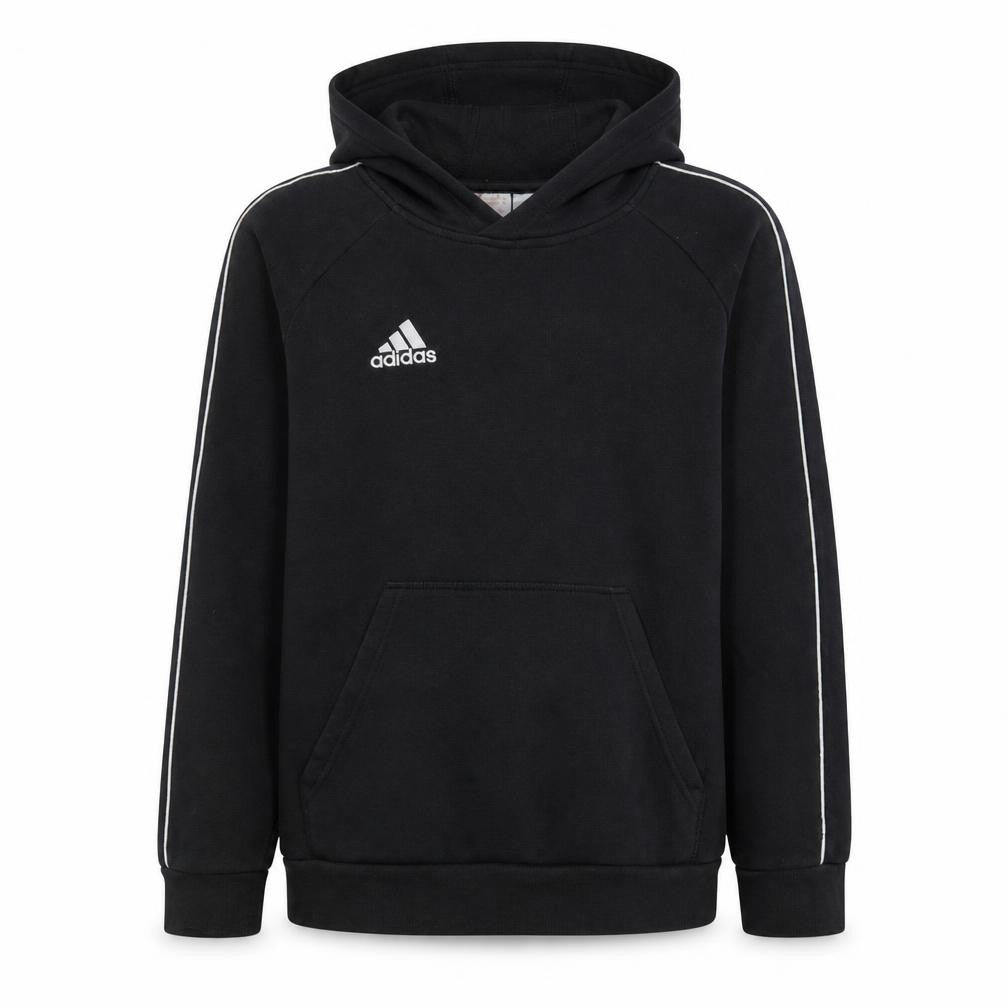 Adidas Boys Black Hoodie 13-14 Years Pullover Sportswear Sweatshirt