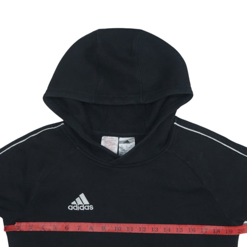 Adidas Boys Black Hoodie 13-14 Years Pullover Sportswear Sweatshirt