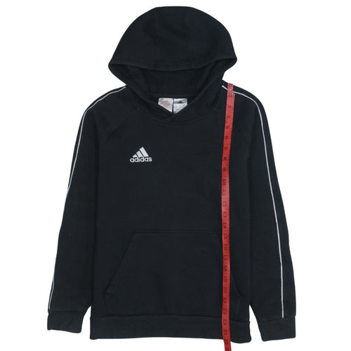 Adidas Boys Black Hoodie 13-14 Years Pullover Sportswear Sweatshirt