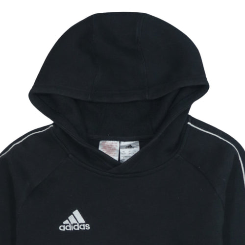 Adidas Boys Black Hoodie 13-14 Years Pullover Sportswear Sweatshirt