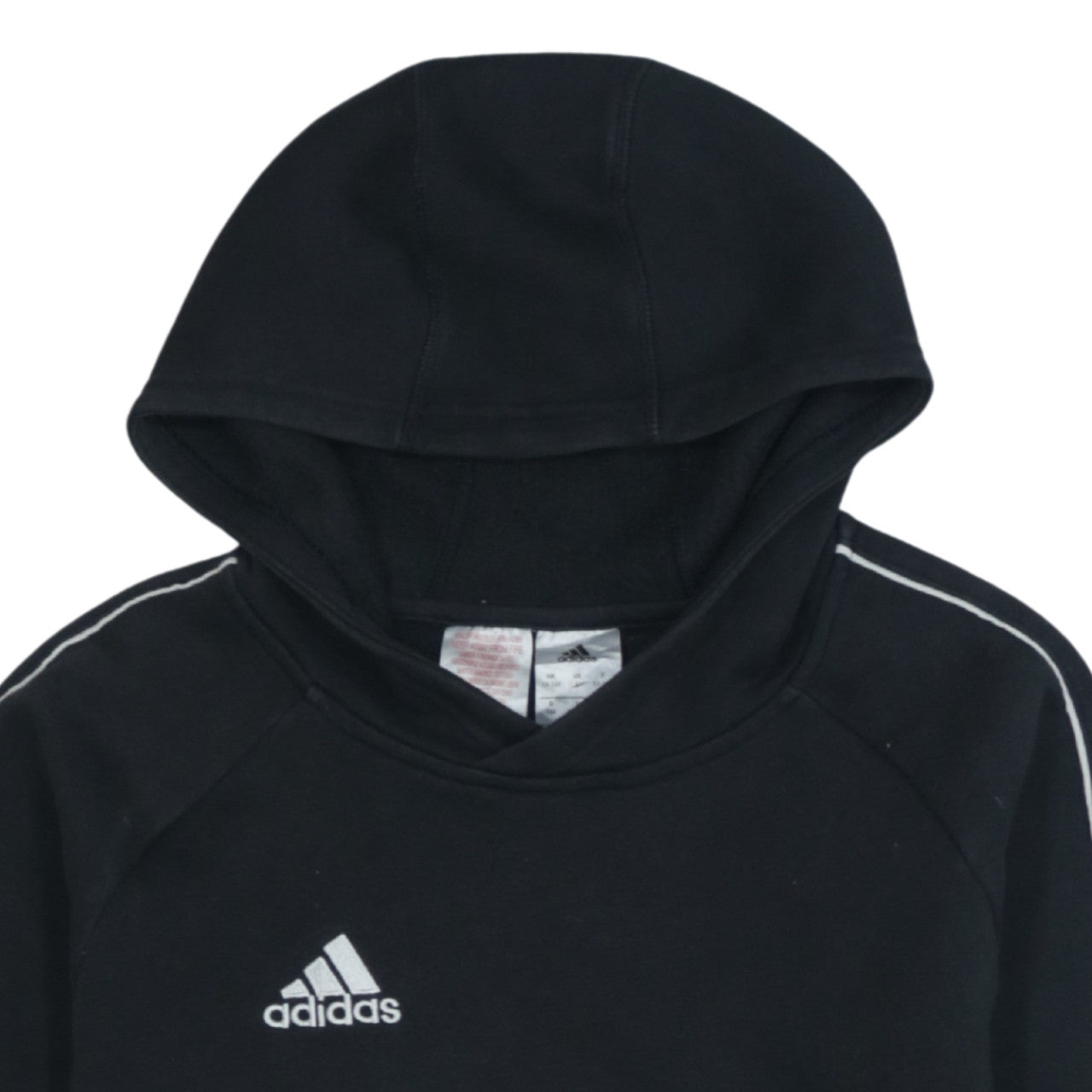 Adidas Boys Black Hoodie 13-14 Years Pullover Sportswear Sweatshirt