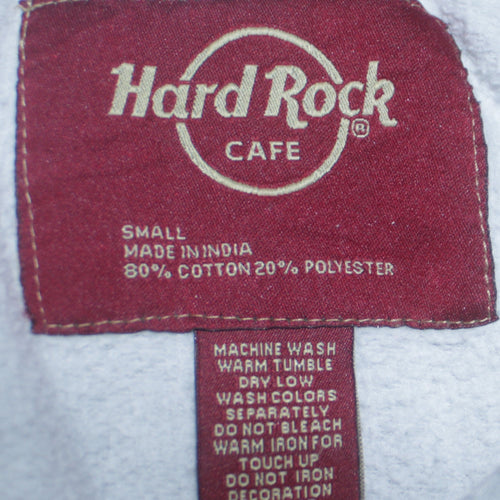 Hard Rock Cafe Barcelona Women's Grey Pullover Hoodie Small Cotton Blend