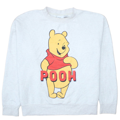 Disney Primark Women Grey Sweatshirt Small Winnie the Pooh Print