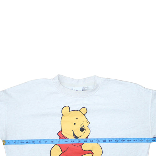 Disney Primark Women Grey Sweatshirt Small Winnie the Pooh Print