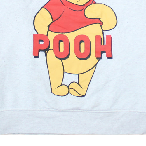 Disney Primark Women Grey Sweatshirt Small Winnie the Pooh Print