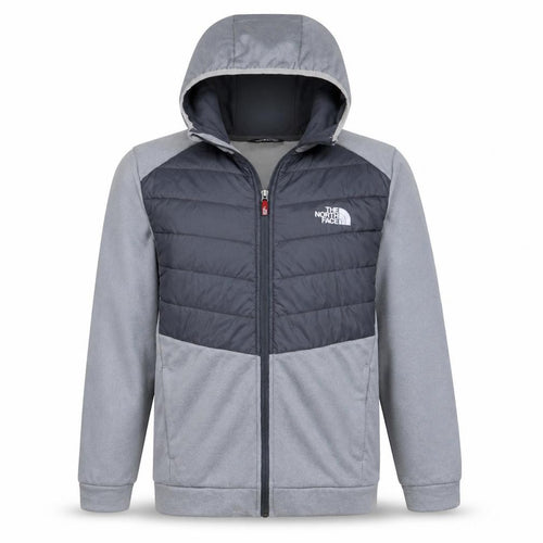 The North Face Boys Grey Hooded Full Zip Puffer Jacket 18-20 Years