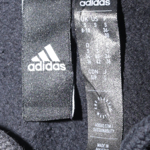 Adidas Womens Black Pullover Hoodie Size S - Casual Hooded Sweatshirt
