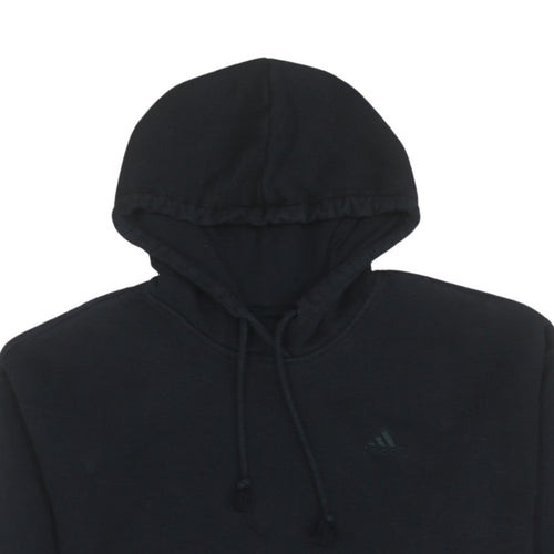Adidas Womens Black Pullover Hoodie Size S - Casual Hooded Sweatshirt