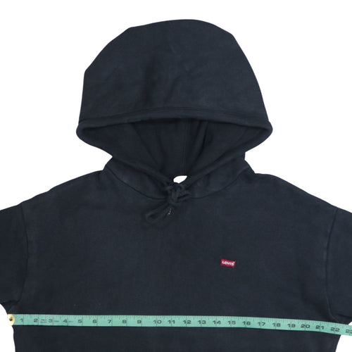 Levi's Men's Black Pullover Hoodie M Regular Fit Fleece Sweatshirt