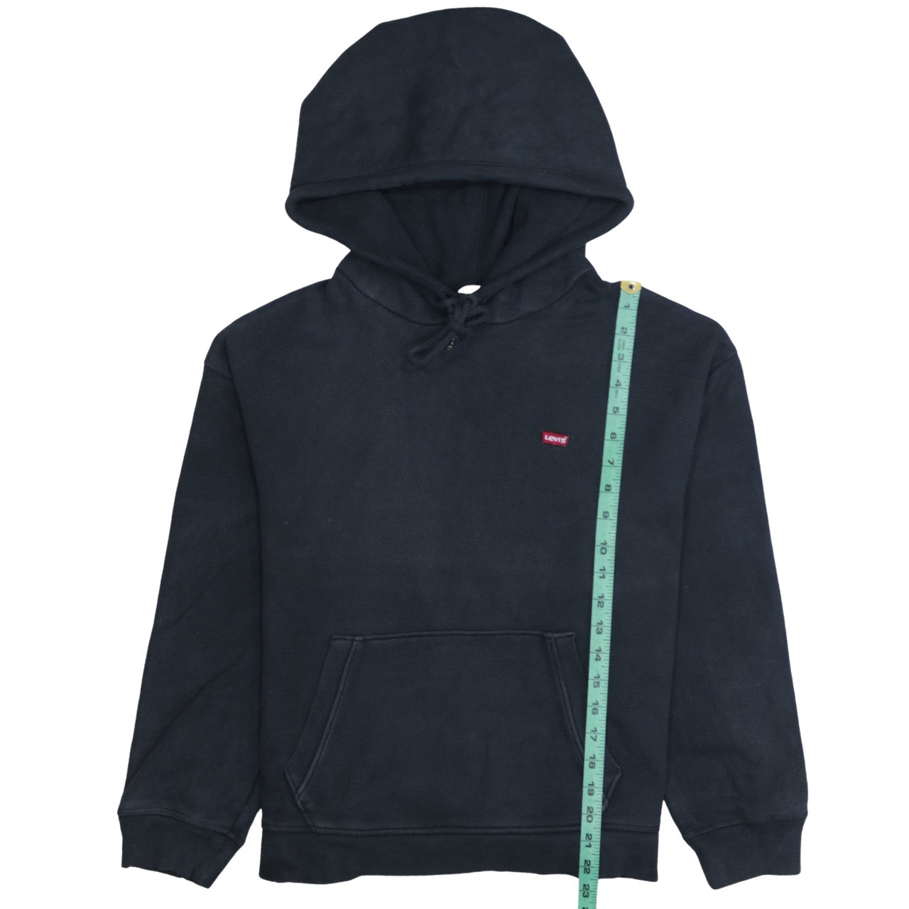 Levi's Men's Black Pullover Hoodie M Regular Fit Fleece Sweatshirt