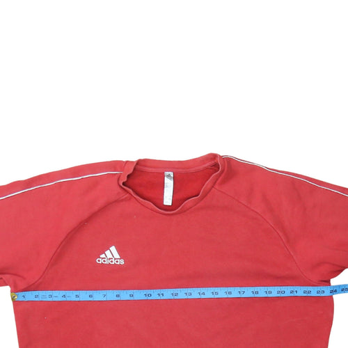 Adidas Men's Red XL Pullover Crew Neck Fleece Sweatshirt