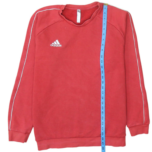 Adidas Men's Red XL Pullover Crew Neck Fleece Sweatshirt