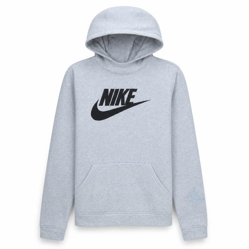 Nike Boys Grey Pullover Hoodie XL 13-15 Years Cotton Blend Logo Sweatshirt