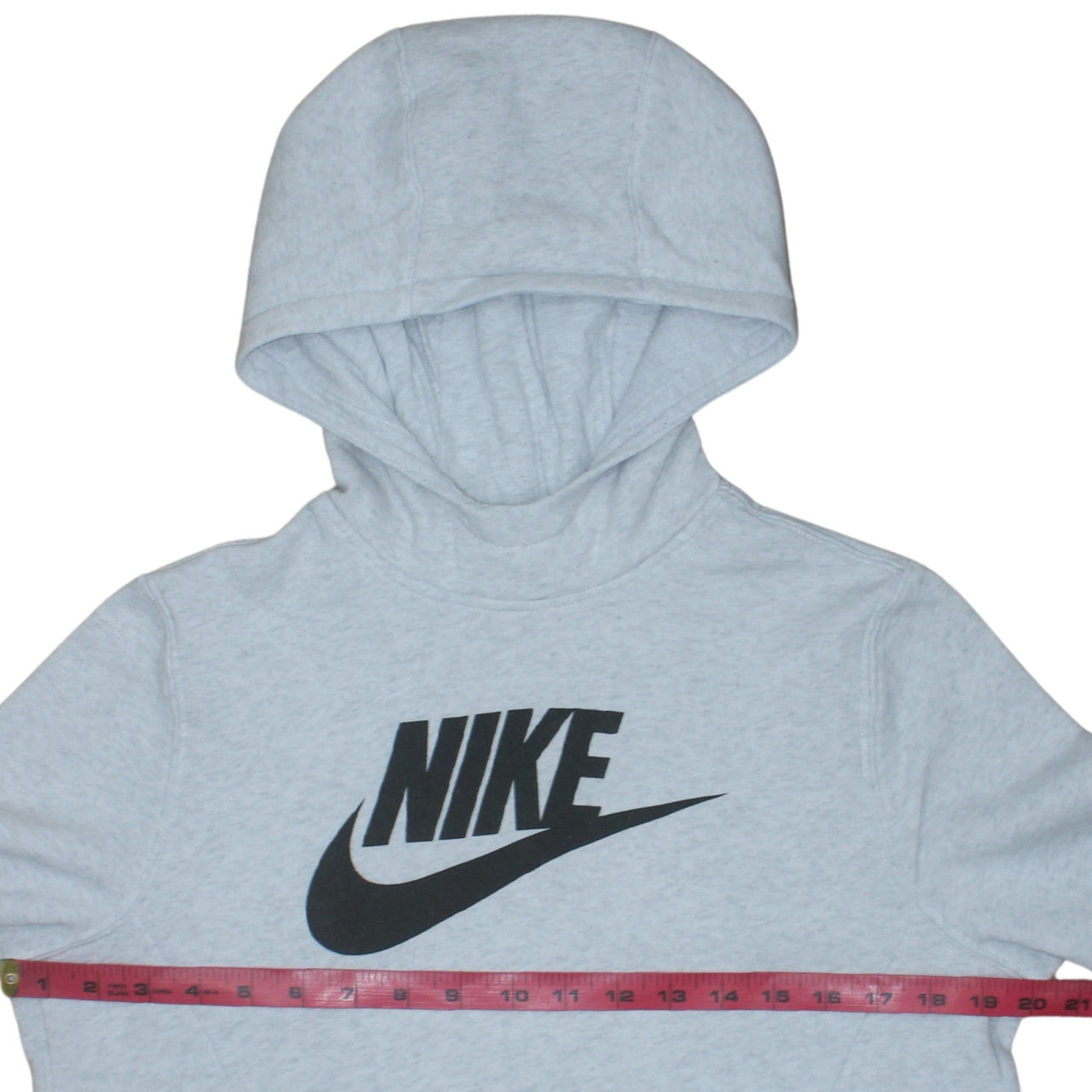 Nike Boys Grey Pullover Hoodie XL 13-15 Years Cotton Blend Logo Sweatshirt