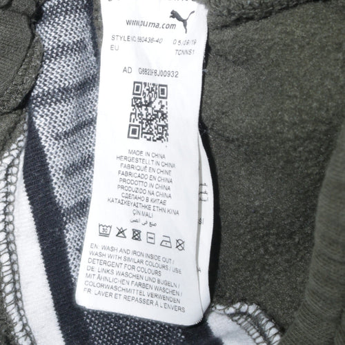 Puma Men’s Green Jogger Sweatpants M Fleece Tapered Fit