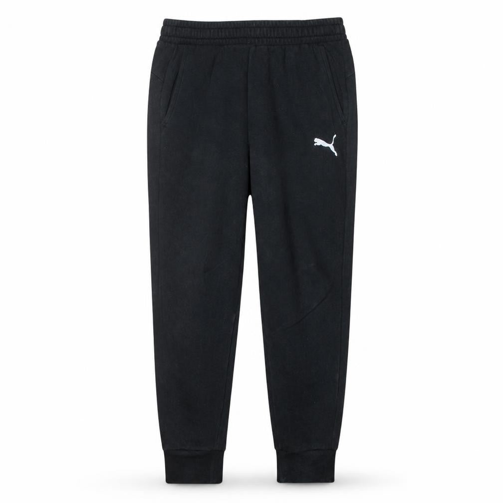 Puma Men’s Black Fleece Joggers L Regular Fit Elastic Waist