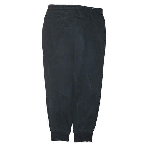Puma Men’s Black Fleece Joggers L Regular Fit Elastic Waist