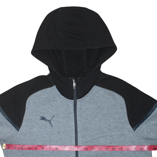 Puma Men’s Grey Full Zip Hoodie Size L Sports Fleece Jacket