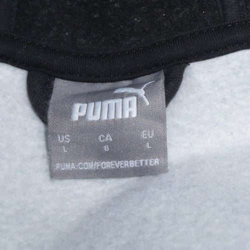 Puma Men’s Grey Full Zip Hoodie Size L Sports Fleece Jacket
