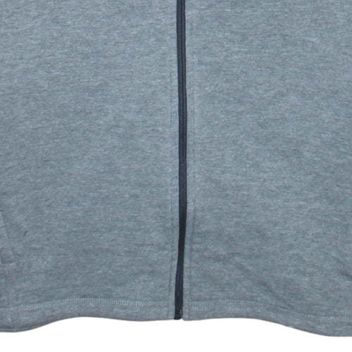 Puma Men’s Grey Full Zip Hoodie Size L Sports Fleece Jacket