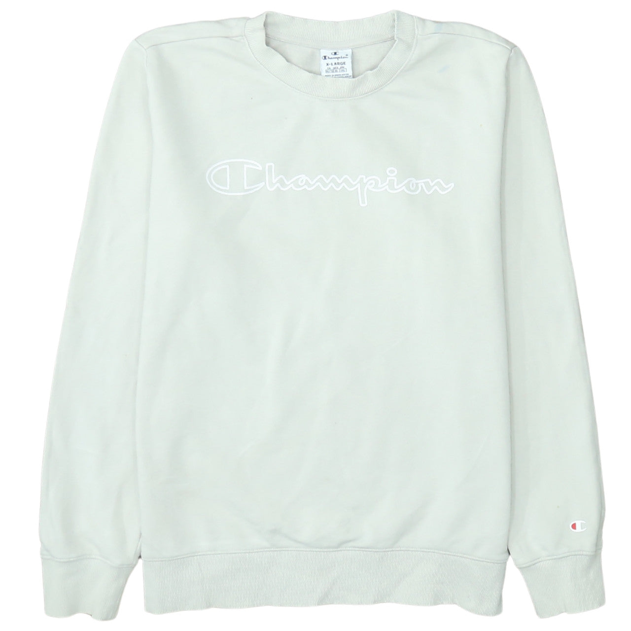 Champion Men's White XL Pullover Sweatshirt Embroidered Logo