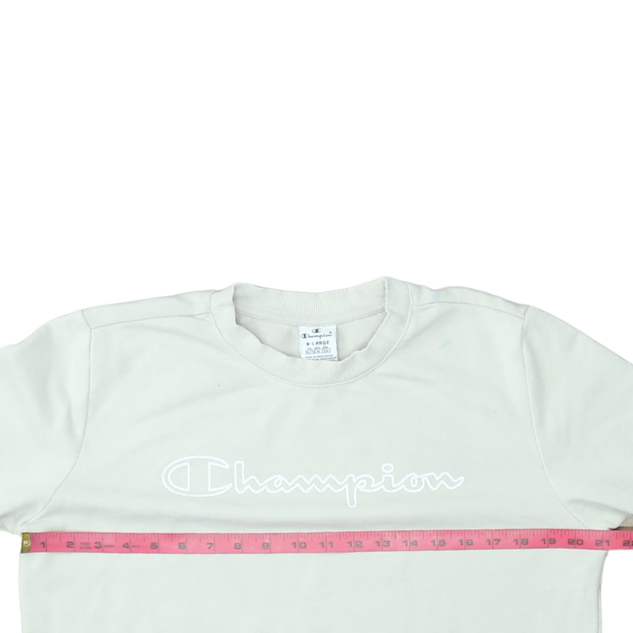 Champion Men's White XL Pullover Sweatshirt Embroidered Logo