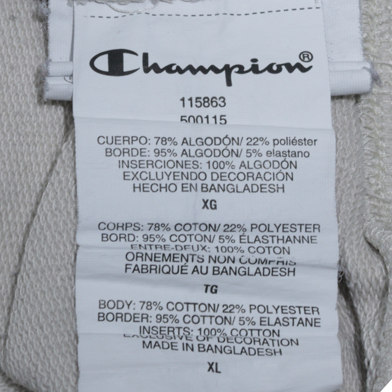 Champion Men's White XL Pullover Sweatshirt Embroidered Logo