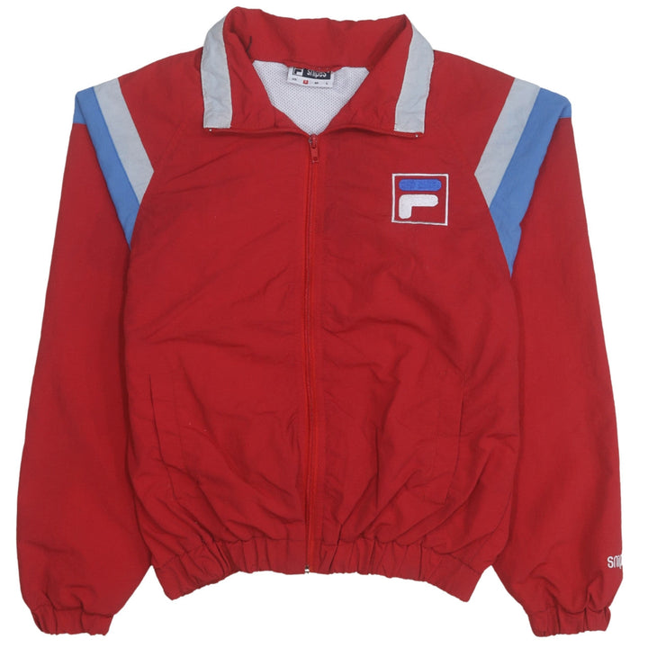 Fila Mens Red Bomber Jacket Size S Retro Sports Full Zip