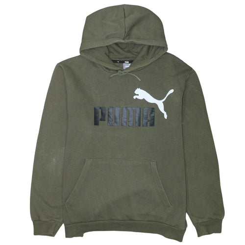 Puma Mens Green XL Pullover Hoodie Sweatshirt with Logo