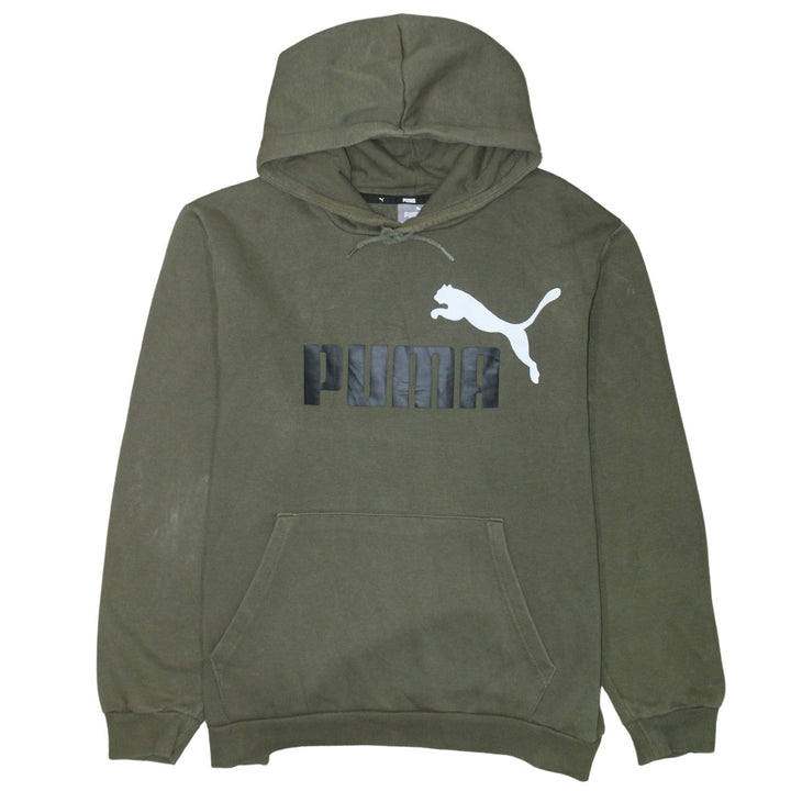 Puma Mens Green XL Pullover Hoodie Sweatshirt with Logo