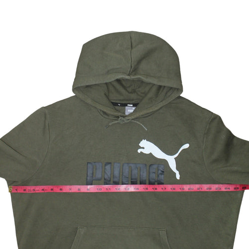 Puma Mens Green XL Pullover Hoodie Sweatshirt with Logo
