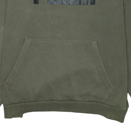 Puma Mens Green XL Pullover Hoodie Sweatshirt with Logo