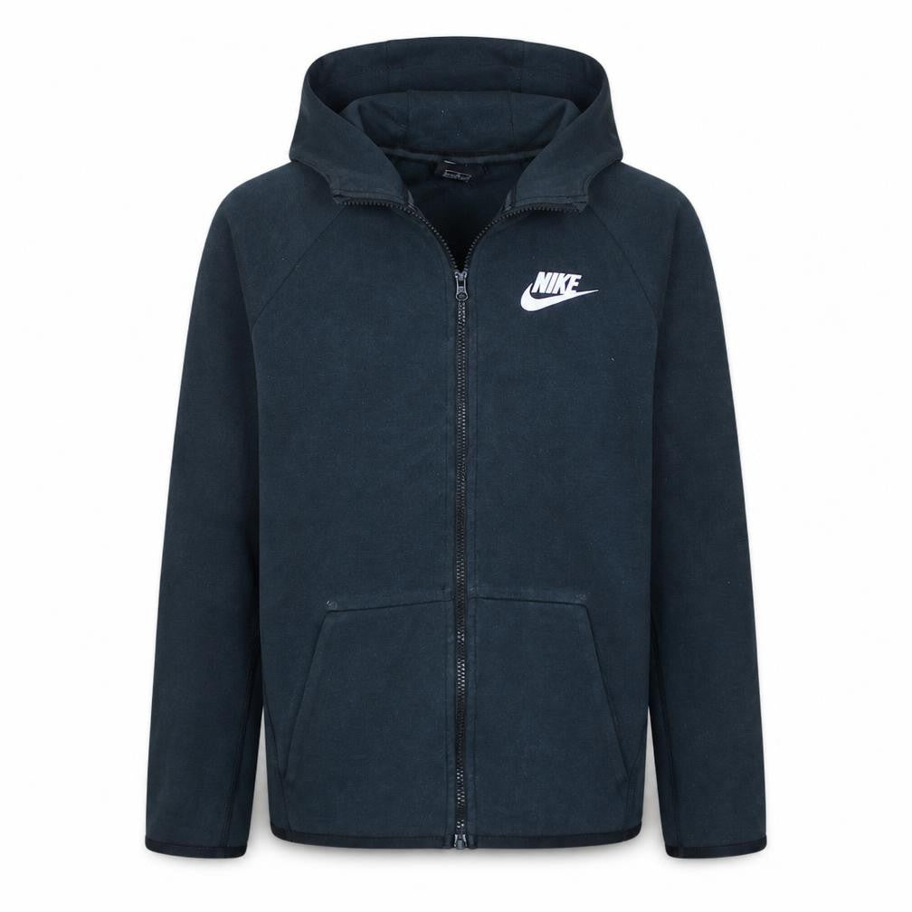 Nike Boys Black Full Zip Hoodie XL 13-15 Years Fleece Lined Sportswear