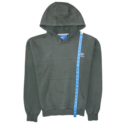 Adidas Men's Green Pullover Hoodie Size S Fleece Logo Sweatshirt