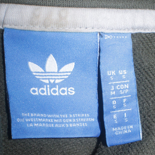 Adidas Men's Green Pullover Hoodie Size S Fleece Logo Sweatshirt
