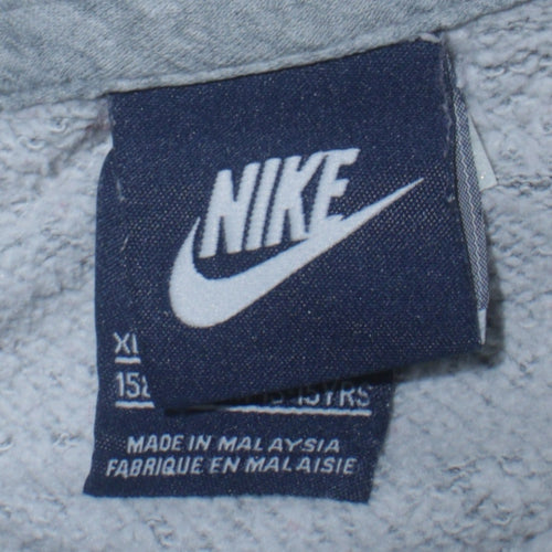 Nike Boys Grey Pullover Hoodie XL 14-15 Years Cotton Blend Casual