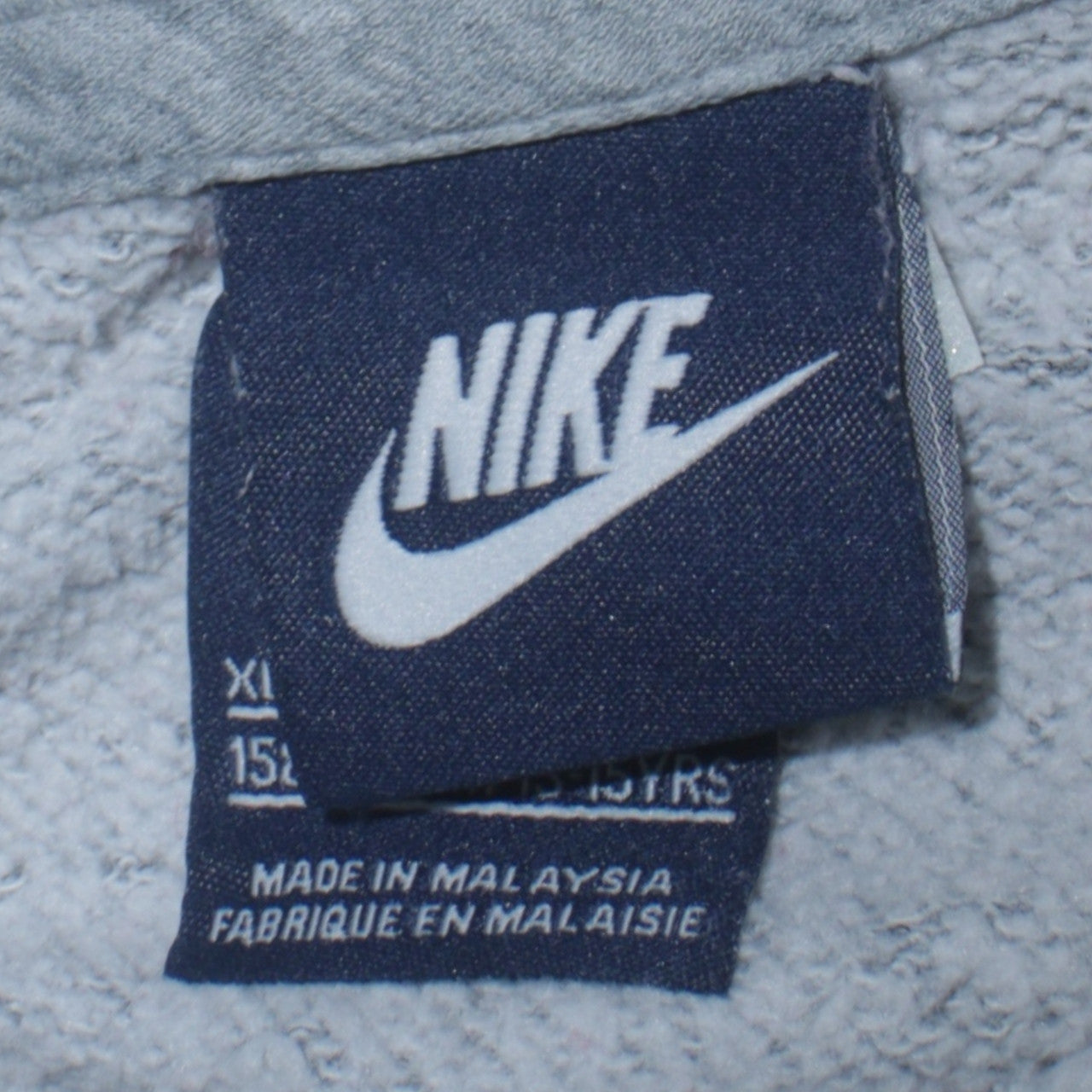 Nike Boys Grey Pullover Hoodie XL 14-15 Years Cotton Blend Casual