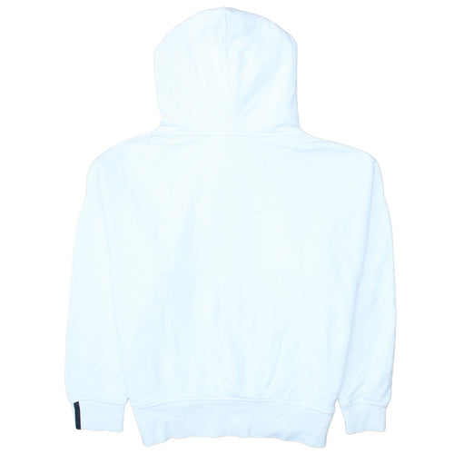 Adidas Womens White Pullover Hoodie Size 12 Relaxed Fit