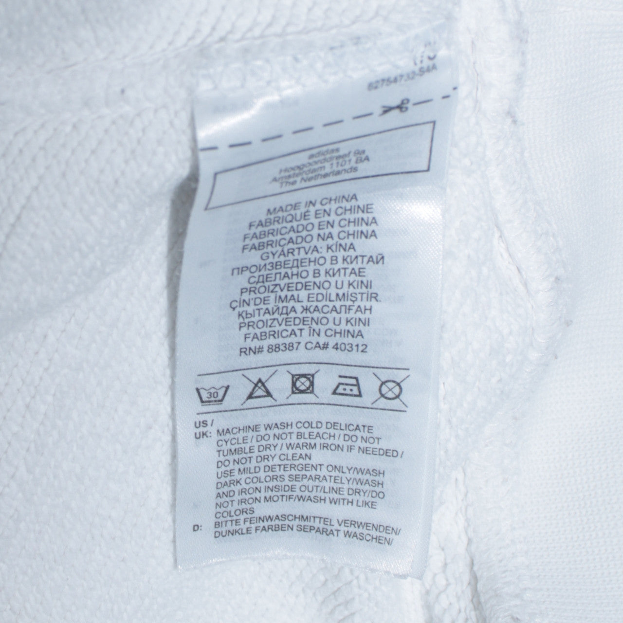 Adidas Womens White Pullover Hoodie Size 12 Relaxed Fit