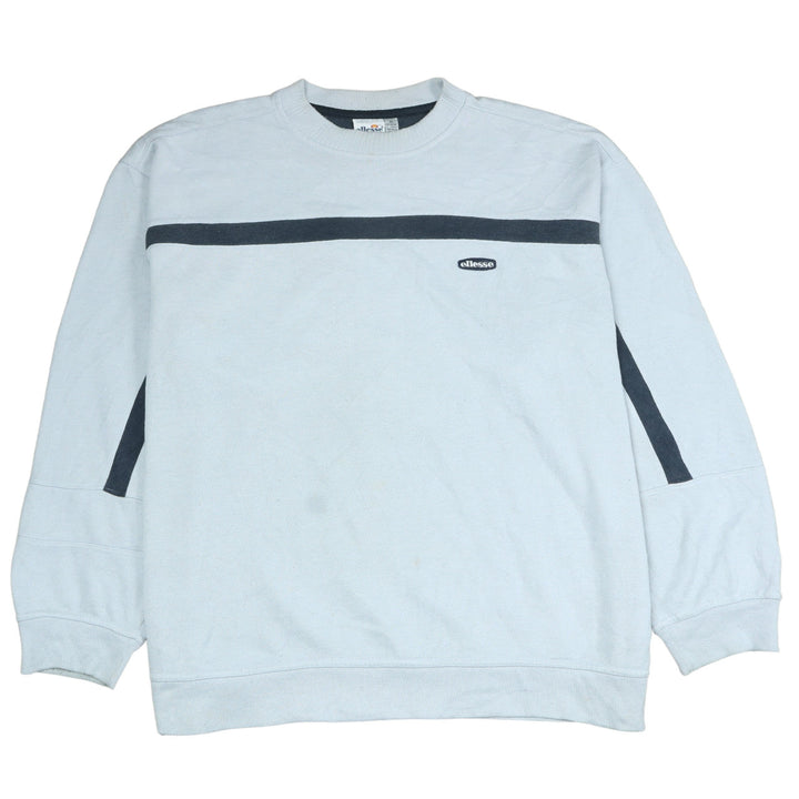Ellesse Mens Blue XL Pullover Sweatshirt Crew Neck Vintage Sportswear
