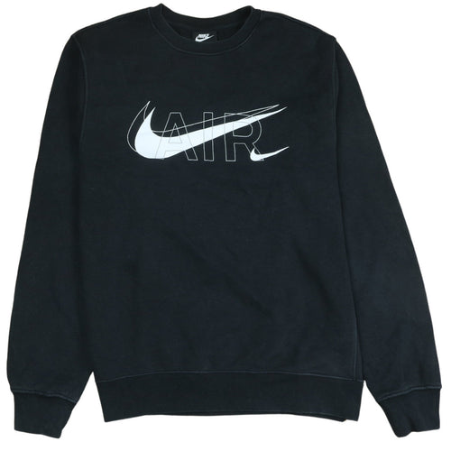 Nike Men's Black Small Air Logo Pullover Sweatshirt